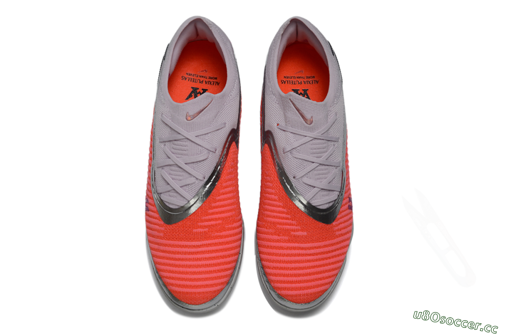 Unisex Nike Phantom 6 Low Elite TF Artificial Turf Low-Tops Football Shoes - Pink/Flamingo Pink/Steel Gray 4