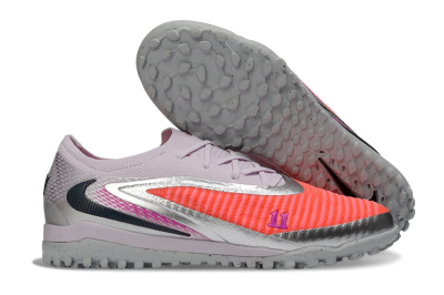 Unisex Nike Phantom 6 Low Elite TF Artificial Turf Low-Tops Football Shoes - Pink/Flamingo Pink/Steel Gray