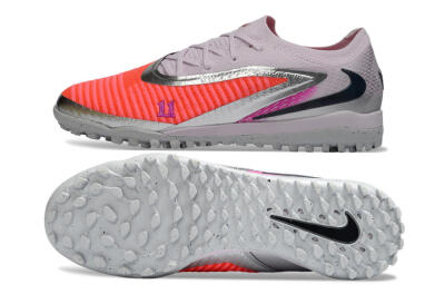 Unisex Nike Phantom 6 Low Elite TF Artificial Turf Low-Tops Football Shoes - Pink/Flamingo Pink/Steel Gray