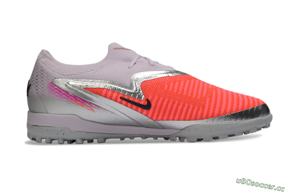 Unisex Nike Phantom 6 Low Elite TF Artificial Turf Low-Tops Football Shoes - Pink/Flamingo Pink/Steel Gray 7