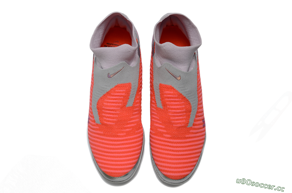 Unisex Nike Phantom 6 Elite FG Firm Ground High-Tops Football Boots - Orange/Hot Orange/Silver 4