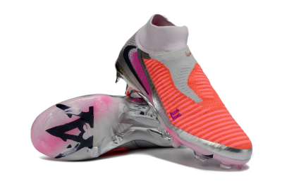 Unisex Nike Phantom 6 Elite FG Firm Ground High-Tops Football Boots - Orange/Hot Orange/Silver