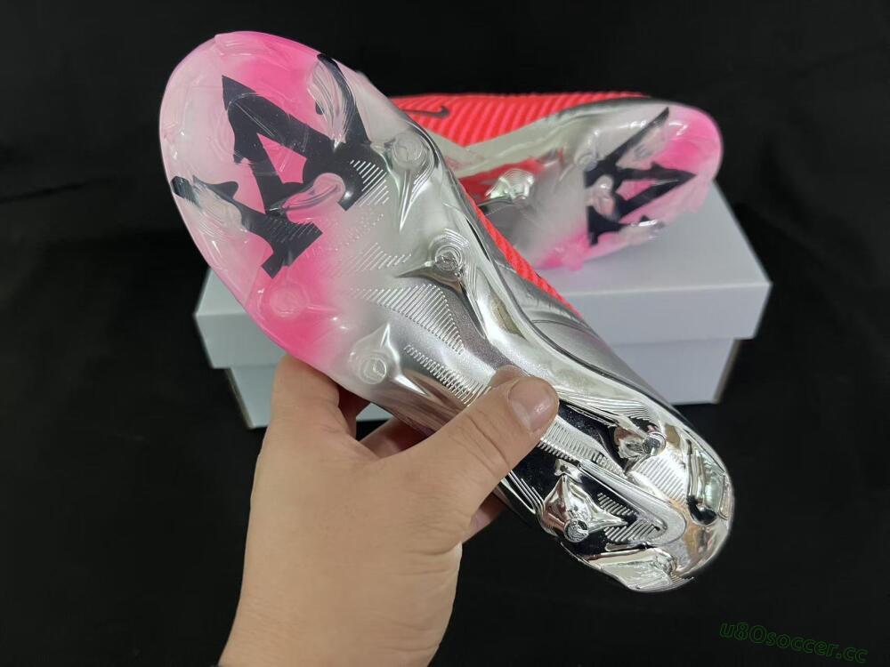 Unisex Nike Phantom 6 Elite FG Firm Ground High-Tops Football Boots - Orange/Hot Orange/Silver