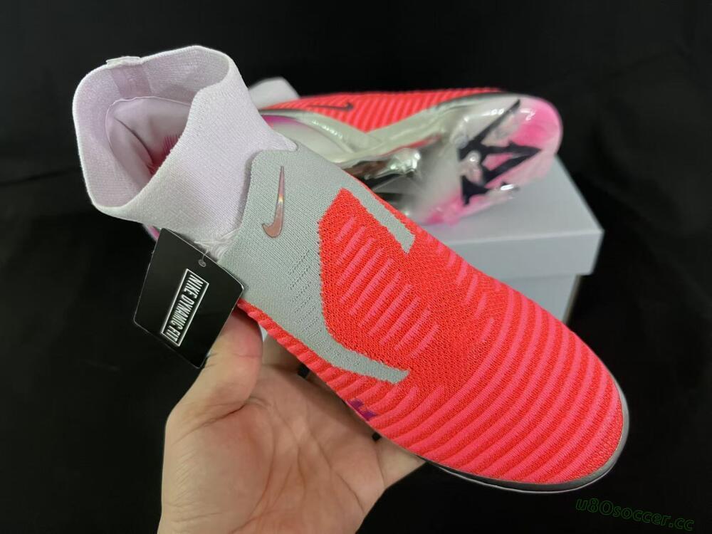 Unisex Nike Phantom 6 Elite FG Firm Ground High-Tops Football Boots - Orange/Hot Orange/Silver