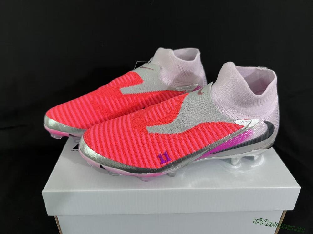 Unisex Nike Phantom 6 Elite FG Firm Ground High-Tops Football Boots - Orange/Hot Orange/Silver