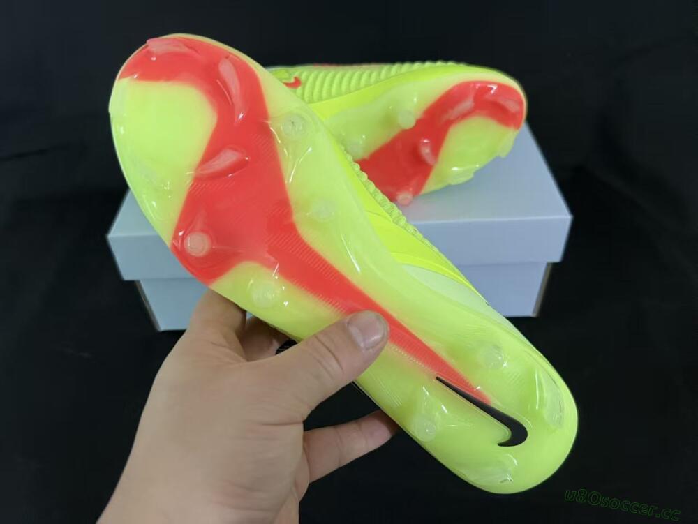 Unisex Nike Phantom 6 Low Elite FG Firm Ground Low-Tops Football Boots - Yellow/Lime Glow/Neon Coral