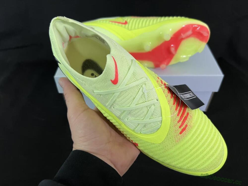 Unisex Nike Phantom 6 Low Elite FG Firm Ground Low-Tops Football Boots - Yellow/Lime Glow/Neon Coral