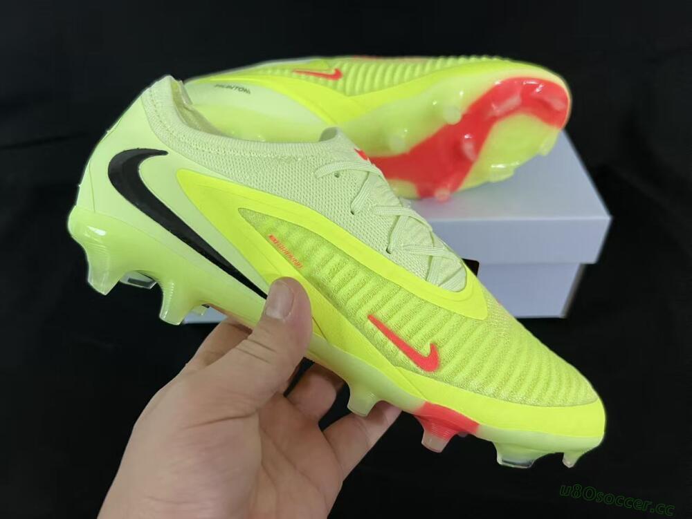 Unisex Nike Phantom 6 Low Elite FG Firm Ground Low-Tops Football Boots - Yellow/Lime Glow/Neon Coral