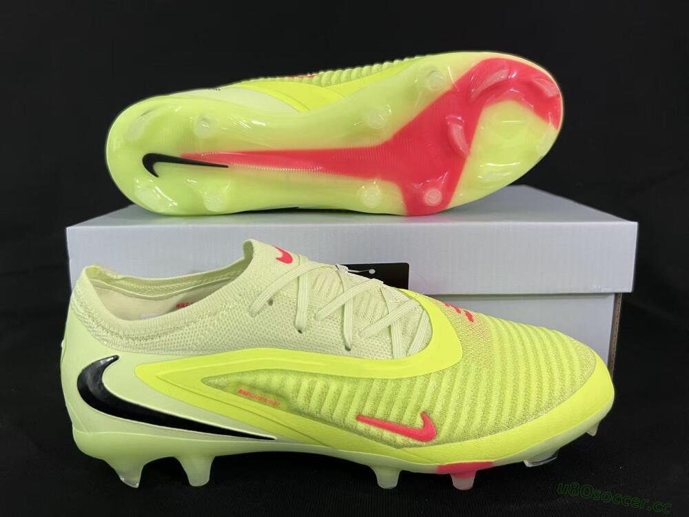Unisex Nike Phantom 6 Low Elite FG Firm Ground Low-Tops Football Boots - Yellow/Lime Glow/Neon Coral