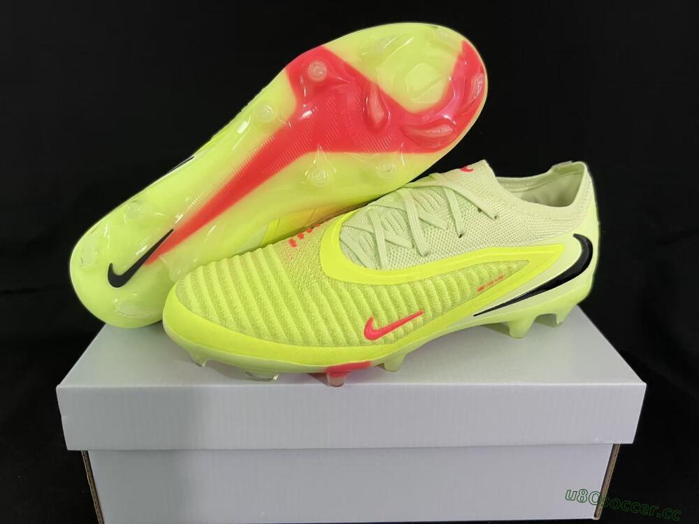 Unisex Nike Phantom 6 Low Elite FG Firm Ground Low-Tops Football Boots - Yellow/Lime Glow/Neon Coral