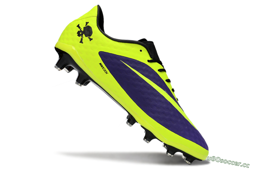 Men's Nike Hypervenom Phantom FG Firm Ground Low-Tops Football Boots - Yellow/Bright Yellow/Deep Purple 5
