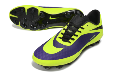 Men's Nike Hypervenom Phantom FG Firm Ground Low-Tops Football Boots - Yellow/Bright Yellow/Deep Purple