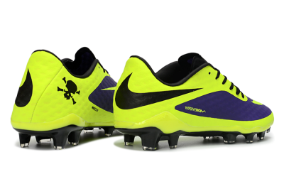 Men's Nike Hypervenom Phantom FG Firm Ground Low-Tops Football Boots - Yellow/Bright Yellow/Deep Purple