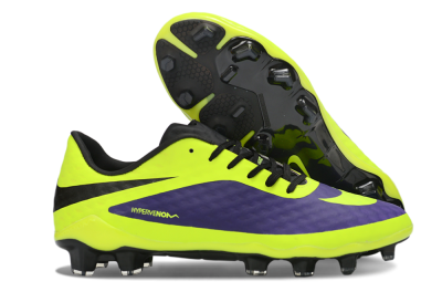 Men's Nike Hypervenom Phantom FG Firm Ground Low-Tops Football Boots - Yellow/Bright Yellow/Deep Purple