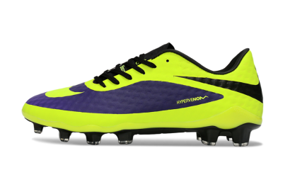 Men's Nike Hypervenom Phantom FG Firm Ground Low-Tops Football Boots - Yellow/Bright Yellow/Deep Purple