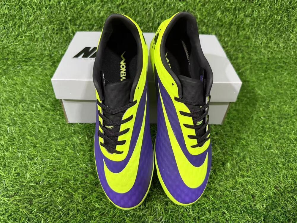 Men's Nike Hypervenom Phantom FG Firm Ground Low-Tops Football Boots - Yellow/Bright Yellow/Deep Purple