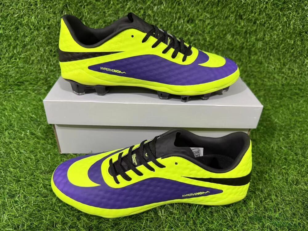 Men's Nike Hypervenom Phantom FG Firm Ground Low-Tops Football Boots - Yellow/Bright Yellow/Deep Purple