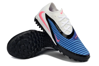 Men's Nike Phantom 6 Low Elite TF Artificial Turf Low-Tops Football Shoes - Blue/Electric Blue/Neon Pink
