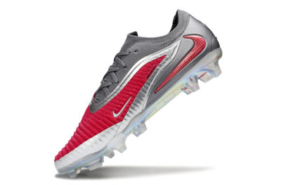 Unisex Nike Phantom 6 Low Elite FG Firm Ground Low-Tops Football Boots - Red/Crimson Red/Steel Grey