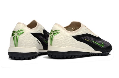 Men's Nike Phantom 6 Low Elite TF Artificial Turf Low-Tops Football Shoes - Black/Electric Green/Neutral Beige