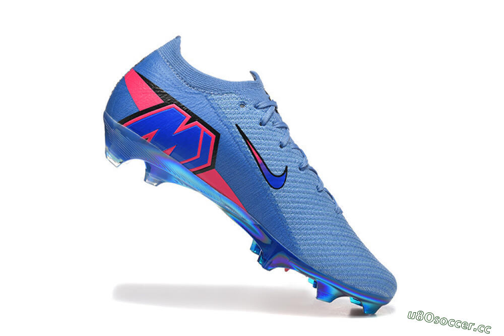 Men's Nike Air Zoom Mercurial Vapor 16 Elite FG Firm Ground Low-Tops Football Boots - Blue/Electric Blue/Radiant Pink 7