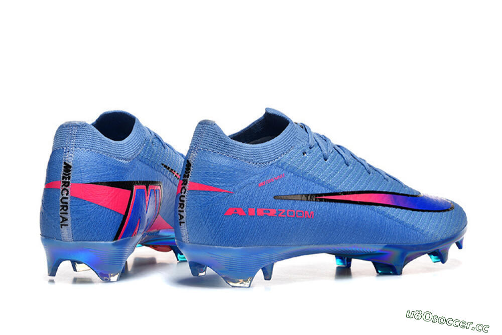 Men's Nike Air Zoom Mercurial Vapor 16 Elite FG Firm Ground Low-Tops Football Boots - Blue/Electric Blue/Radiant Pink 9