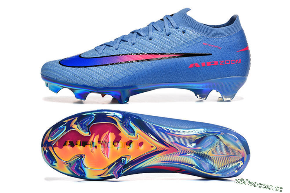 Men's Nike Air Zoom Mercurial Vapor 16 Elite FG Firm Ground Low-Tops Football Boots - Blue/Electric Blue/Radiant Pink 1