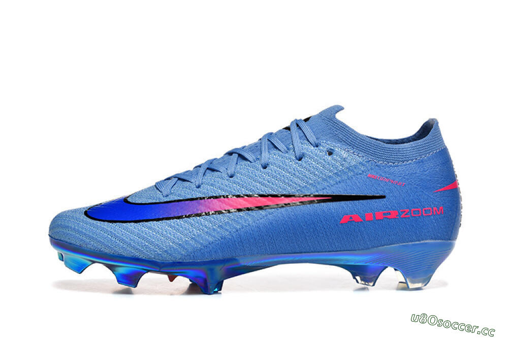 Men's Nike Air Zoom Mercurial Vapor 16 Elite FG Firm Ground Low-Tops Football Boots - Blue/Electric Blue/Radiant Pink 0
