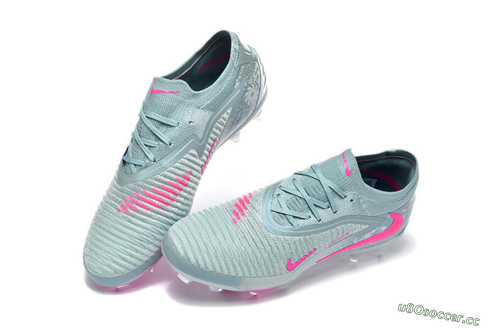 Unisex Nike Phantom 6 Low Elite FG Firm Ground Low-Tops Football Boots - Aqua/Bright Pink/Soft Gray 6
