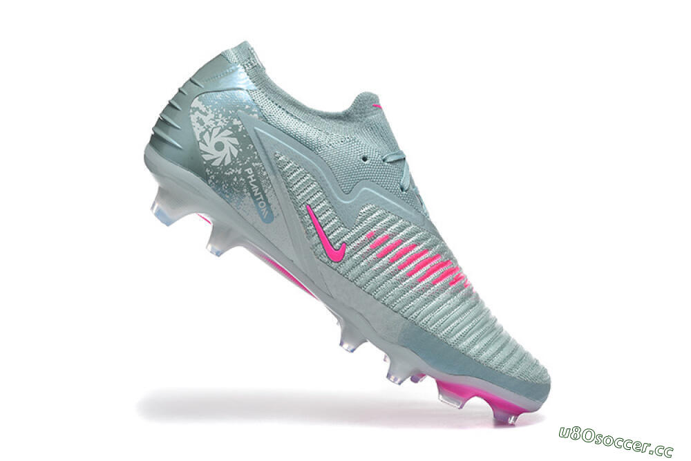 Unisex Nike Phantom 6 Low Elite FG Firm Ground Low-Tops Football Boots - Aqua/Bright Pink/Soft Gray 7