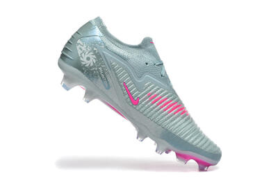 Unisex Nike Phantom 6 Low Elite FG Firm Ground Low-Tops Football Boots - Aqua/Bright Pink/Soft Gray