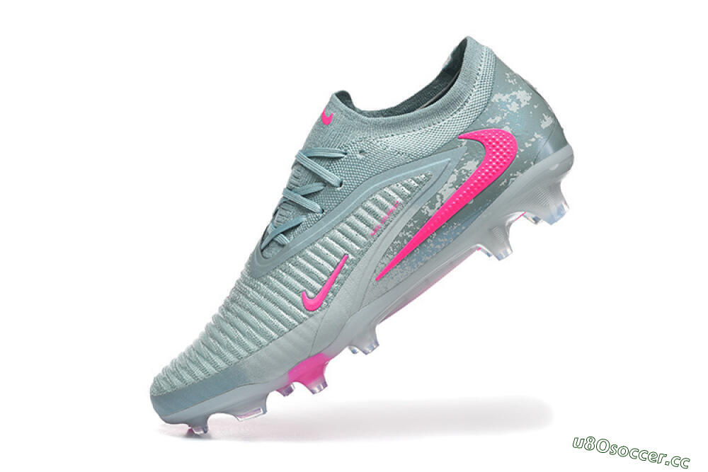 Unisex Nike Phantom 6 Low Elite FG Firm Ground Low-Tops Football Boots - Aqua/Bright Pink/Soft Gray 8