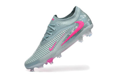 Unisex Nike Phantom 6 Low Elite FG Firm Ground Low-Tops Football Boots - Aqua/Bright Pink/Soft Gray