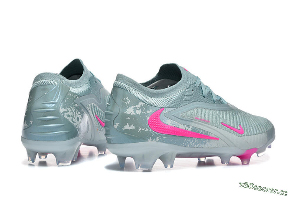 Unisex Nike Phantom 6 Low Elite FG Firm Ground Low-Tops Football Boots - Aqua/Bright Pink/Soft Gray 9