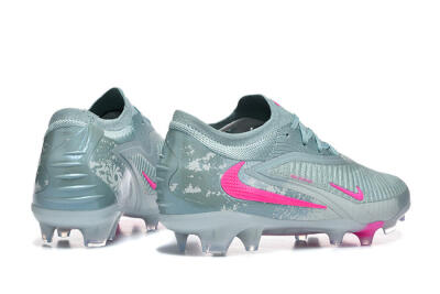 Unisex Nike Phantom 6 Low Elite FG Firm Ground Low-Tops Football Boots - Aqua/Bright Pink/Soft Gray