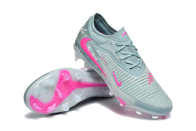 Unisex Nike Phantom 6 Low Elite FG Firm Ground Low-Tops Football Boots - Aqua/Bright Pink/Soft Gray