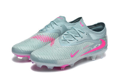 Unisex Nike Phantom 6 Low Elite FG Firm Ground Low-Tops Football Boots - Aqua/Bright Pink/Soft Gray
