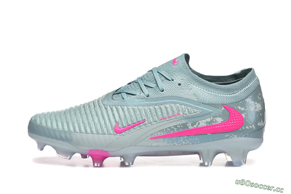 Unisex Nike Phantom 6 Low Elite FG Firm Ground Low-Tops Football Boots - Aqua/Bright Pink/Soft Gray 0