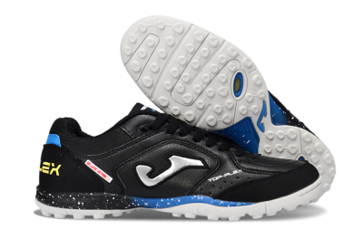Men's Joma Top Flex TF Artificial Turf Low-Tops Football Shoes - Black/Electric Blue/Classic White