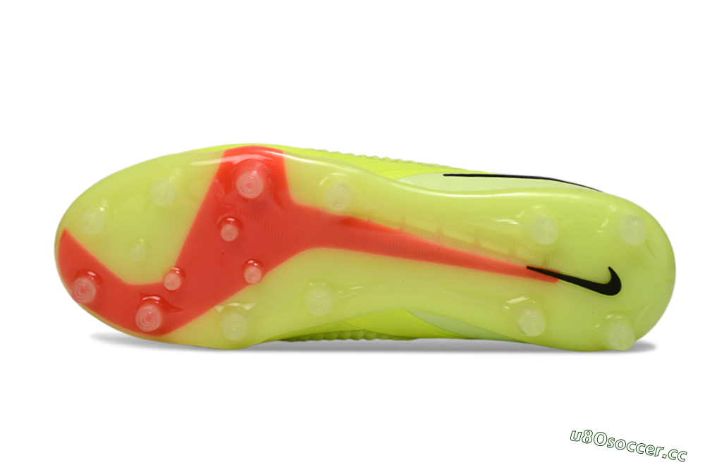 Unisex Nike Phantom 6 Low Elite AG Artificial Grass Low-Tops Football Boots - Yellow/Neon Yellow/Coral Red 6