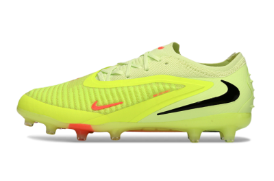 Unisex Nike Phantom 6 Low Elite AG Artificial Grass Low-Tops Football Boots - Yellow/Neon Yellow/Coral Red
