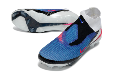 Unisex Nike Phantom 6 High Elite FG Firm Ground High-Tops Football Boots - Blue/Electric Blue/Hot Pink