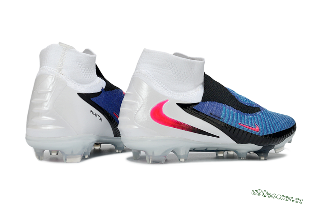 Unisex Nike Phantom 6 High Elite FG Firm Ground High-Tops Football Boots - Blue/Electric Blue/Hot Pink 7