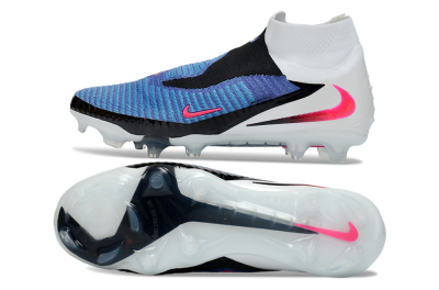 Unisex Nike Phantom 6 High Elite FG Firm Ground High-Tops Football Boots - Blue/Electric Blue/Hot Pink