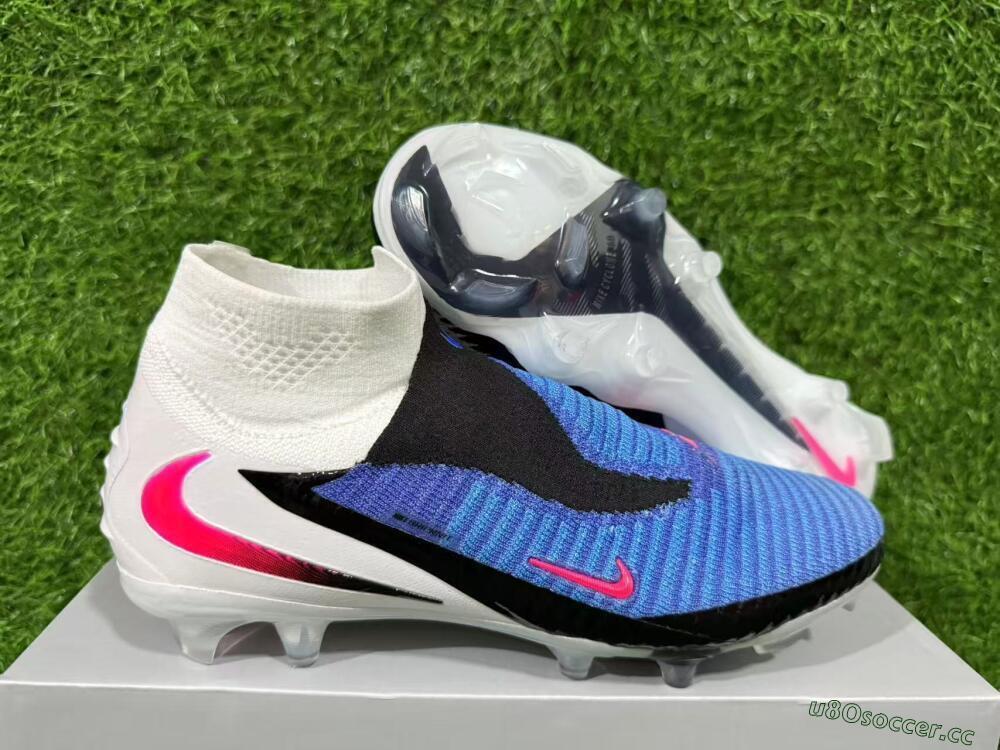 Unisex Nike Phantom 6 High Elite FG Firm Ground High-Tops Football Boots - Blue/Electric Blue/Hot Pink