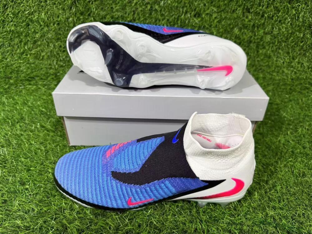 Unisex Nike Phantom 6 High Elite FG Firm Ground High-Tops Football Boots - Blue/Electric Blue/Hot Pink