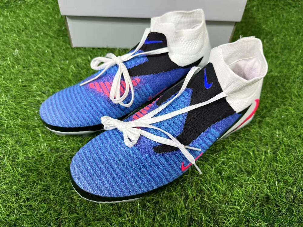 Unisex Nike Phantom 6 High Elite FG Firm Ground High-Tops Football Boots - Blue/Electric Blue/Hot Pink