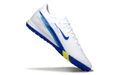 Unisex Nike Air Zoom Mercurial Vapor 16 Elite TF Artificial Turf Low-Tops Football Shoes - White/Royal Blue/Lemon Yellow