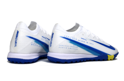 Unisex Nike Air Zoom Mercurial Vapor 16 Elite TF Artificial Turf Low-Tops Football Shoes - White/Royal Blue/Lemon Yellow