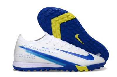 Unisex Nike Air Zoom Mercurial Vapor 16 Elite TF Artificial Turf Low-Tops Football Shoes - White/Royal Blue/Lemon Yellow